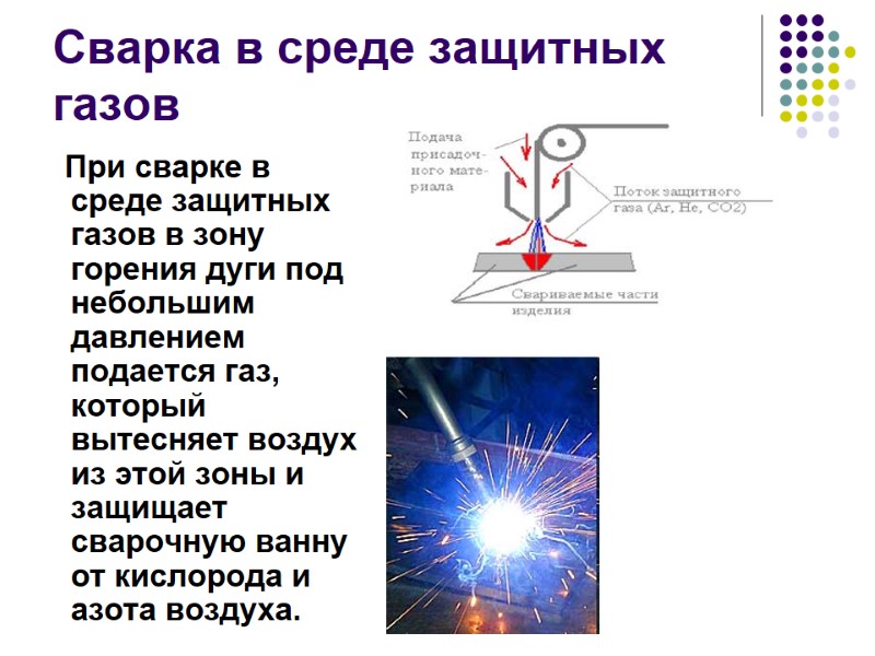 Сварка в среде защитных газов    При сварке в среде защитных газов